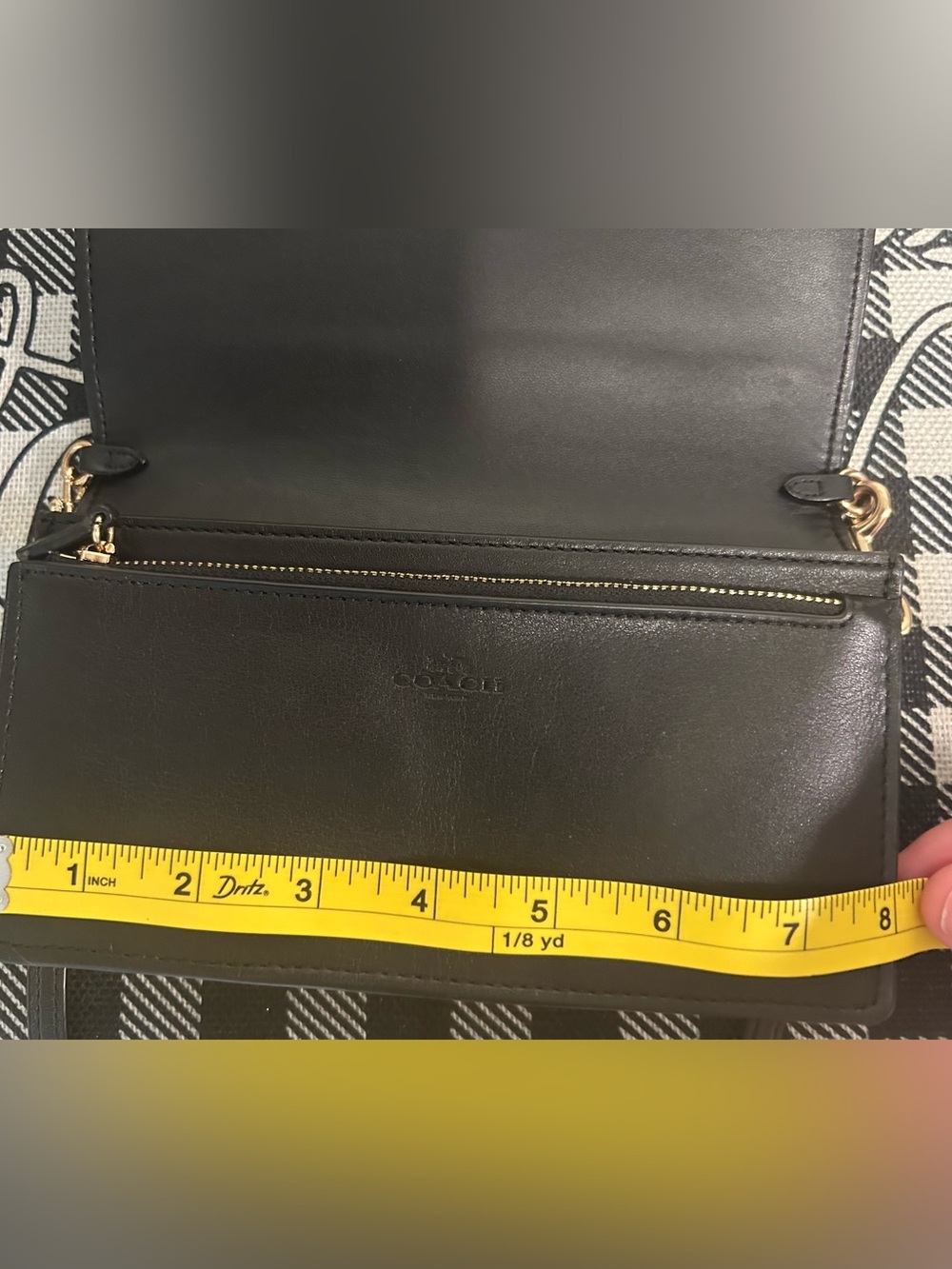 Coach❤️Anna Brown Signature Foldover Crossbody with Gold Logo & Detachable Strap - Picture 9 of 16